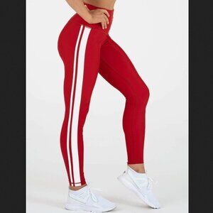 Ryderwear Stride High Waisted Activewear Leggings Red Women's Medium